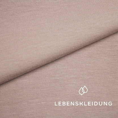 Bio Stretch Jersey Stoff - Pink Clay Muster – Detailansicht