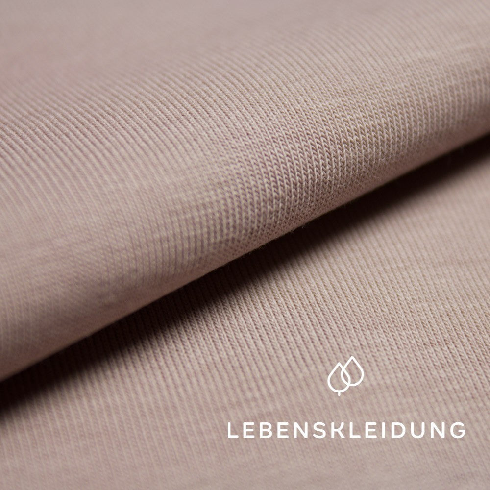 Bio Stretch Jersey Stoff - Pink Clay Muster – Nahaufnahme