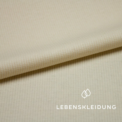 Organic Light Rib - Ecru sample – Close-up