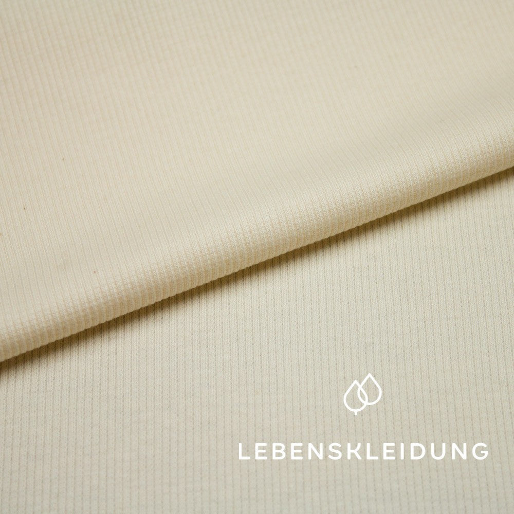 Bio Light Rib - Ecru – Detailansicht