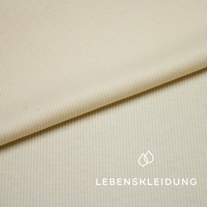 Bio Light Rib - Ecru – Detailansicht