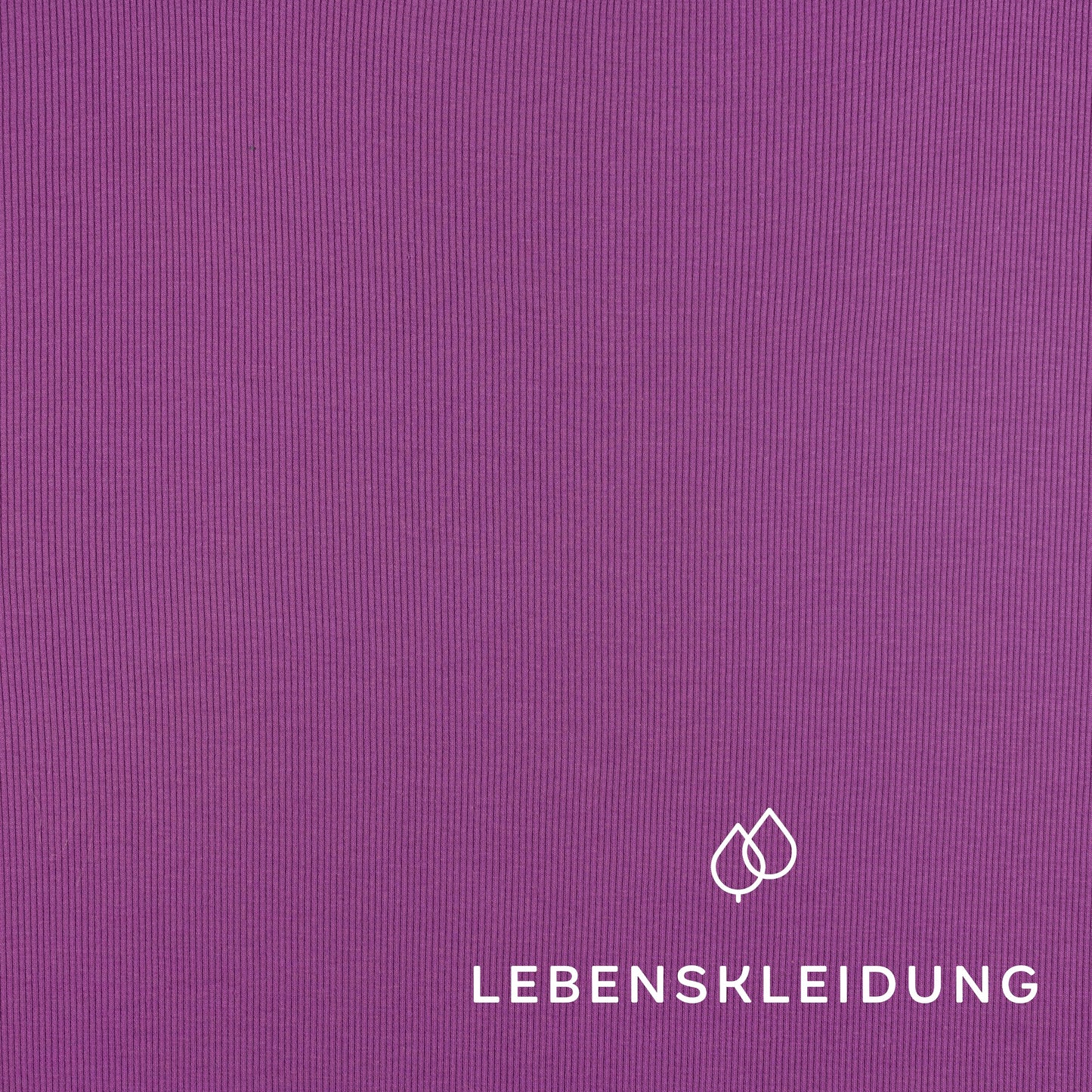 Bio Bündchen Stoff - Soft Grape – Detailansicht