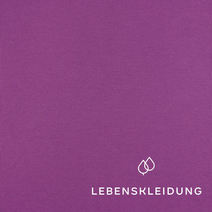 Bio Bündchen Stoff - Soft Grape – Detailansicht