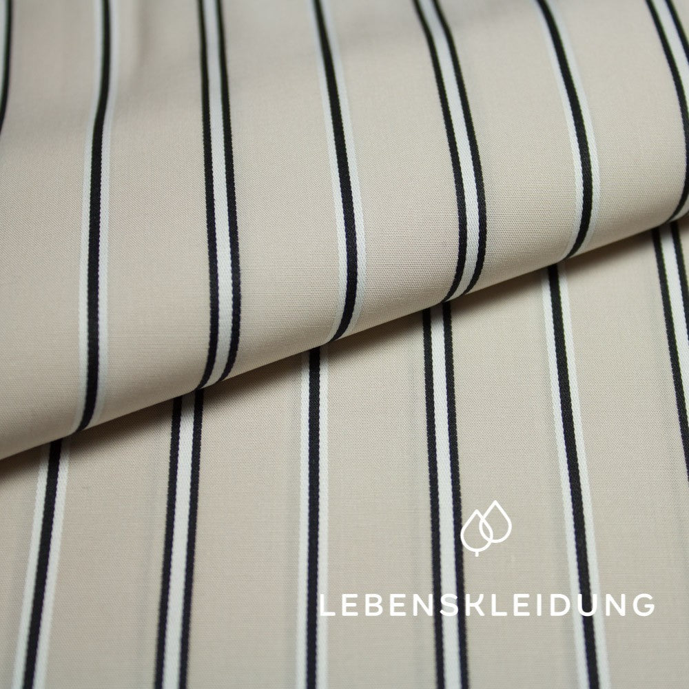 Lyocell Woven Striped - Light Taupe Muster