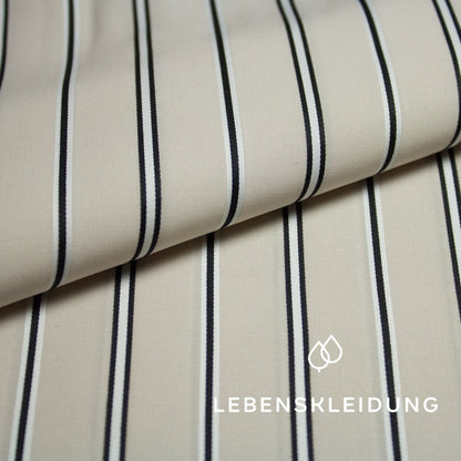Lyocell Woven Striped - Light Taupe Muster