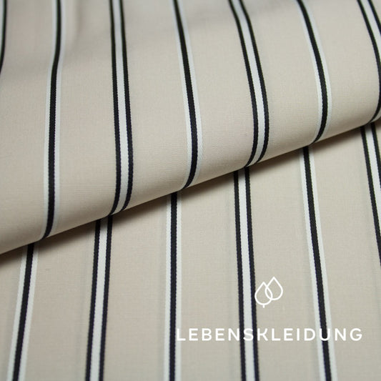 Lyocell Woven Striped - Light Taupe sample