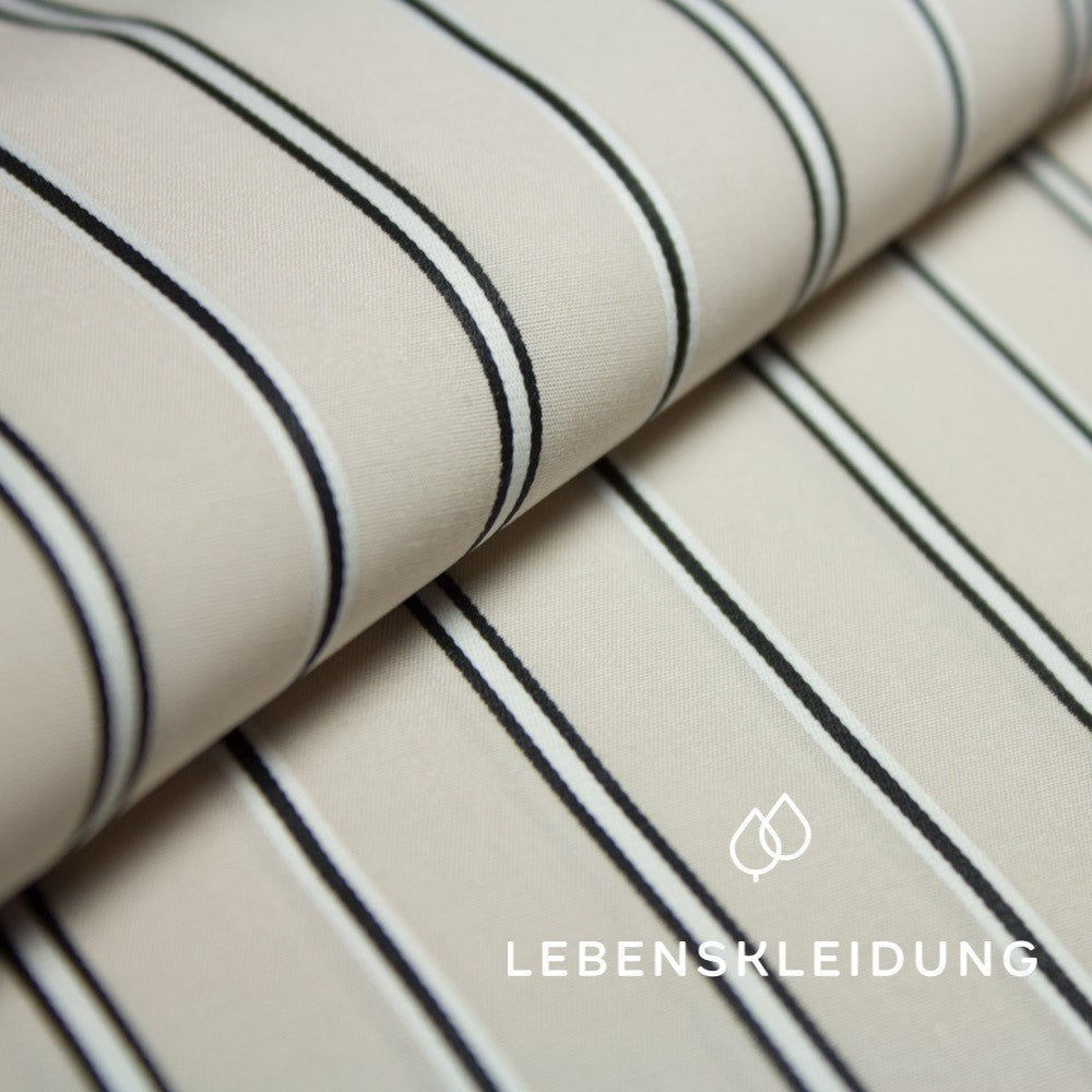 Lyocell Woven Striped - Light Taupe Muster – Detailansicht