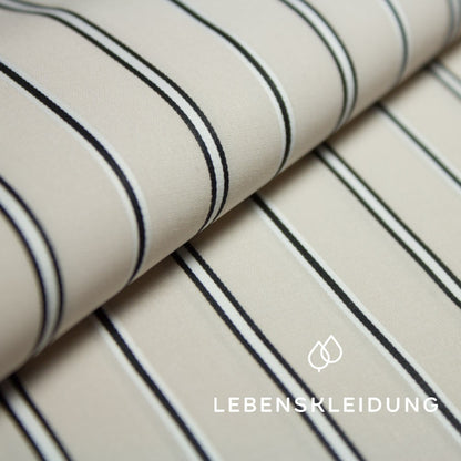 Lyocell Woven Striped - Light Taupe Muster – Detailansicht