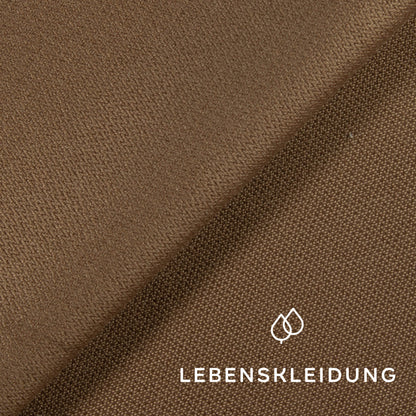 Organic twill, water-repellent - Khaki sample – Close-up