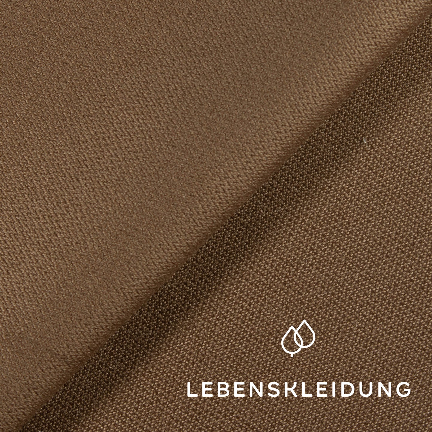 Bio Köper Wasserabweisend - Khaki – Nahaufnahme