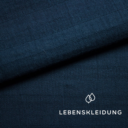 Organic Muslin - Midnight Navy sample