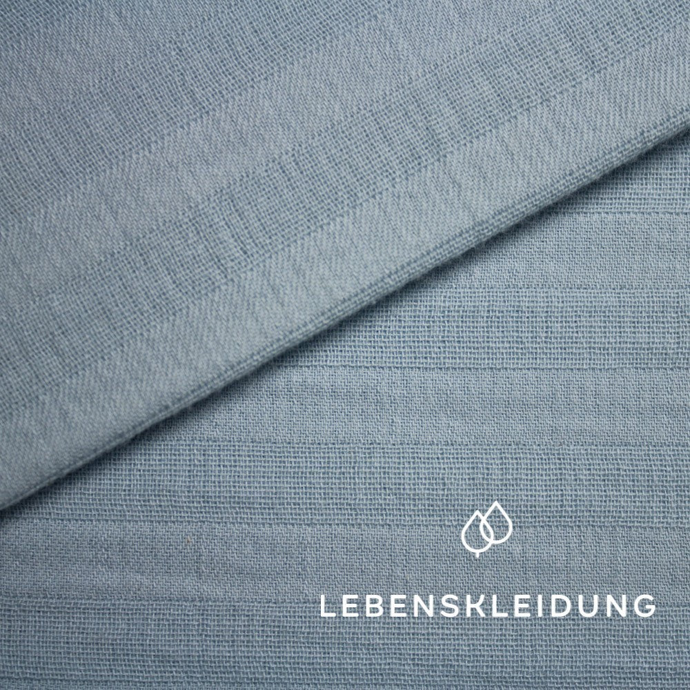 Organic Muslin - Cloud Blue sample