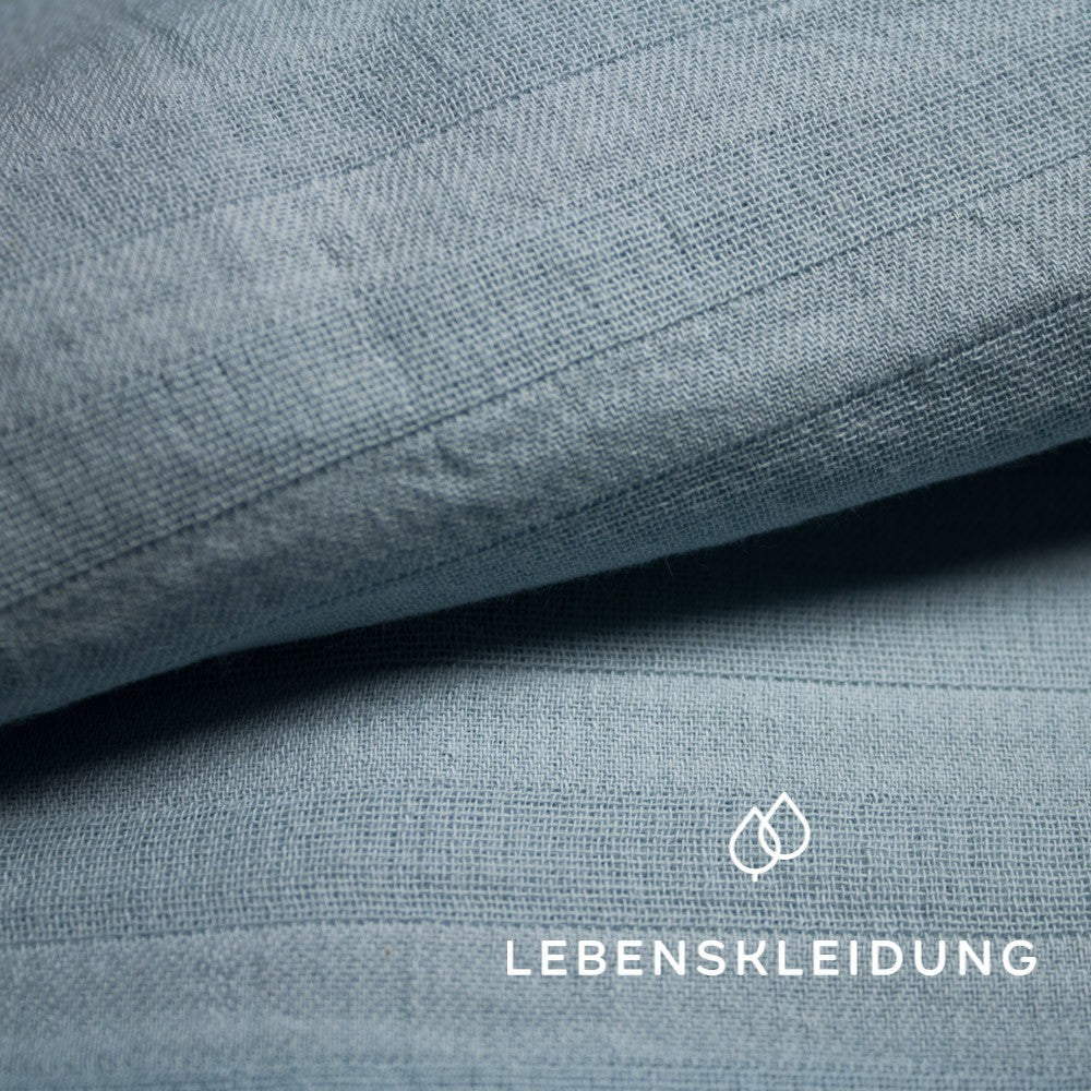 Organic Muslin - Cloud Blue sample – Detail view
