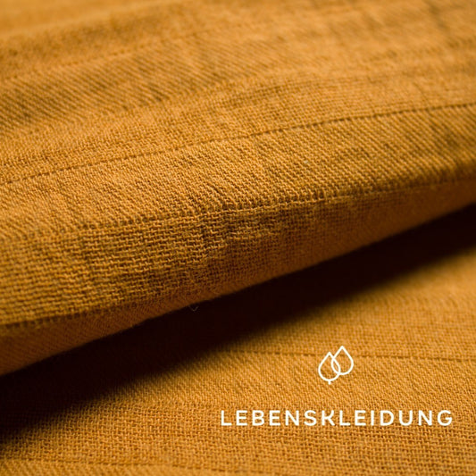Organic Muslin - Sudan Brown sample – Detail view