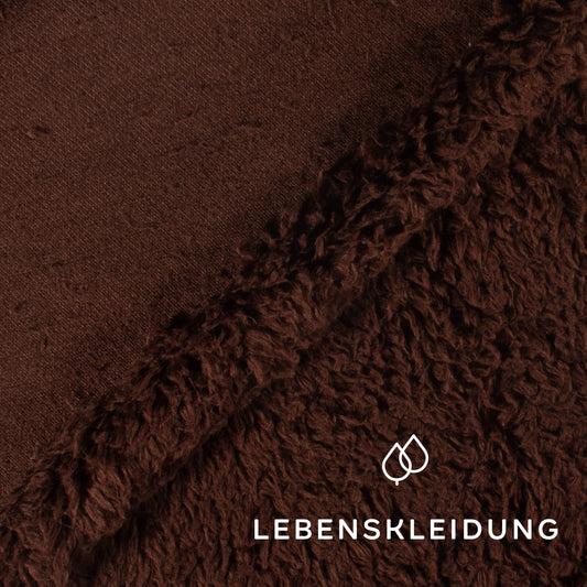 Organic plush fabric - chocolate sample