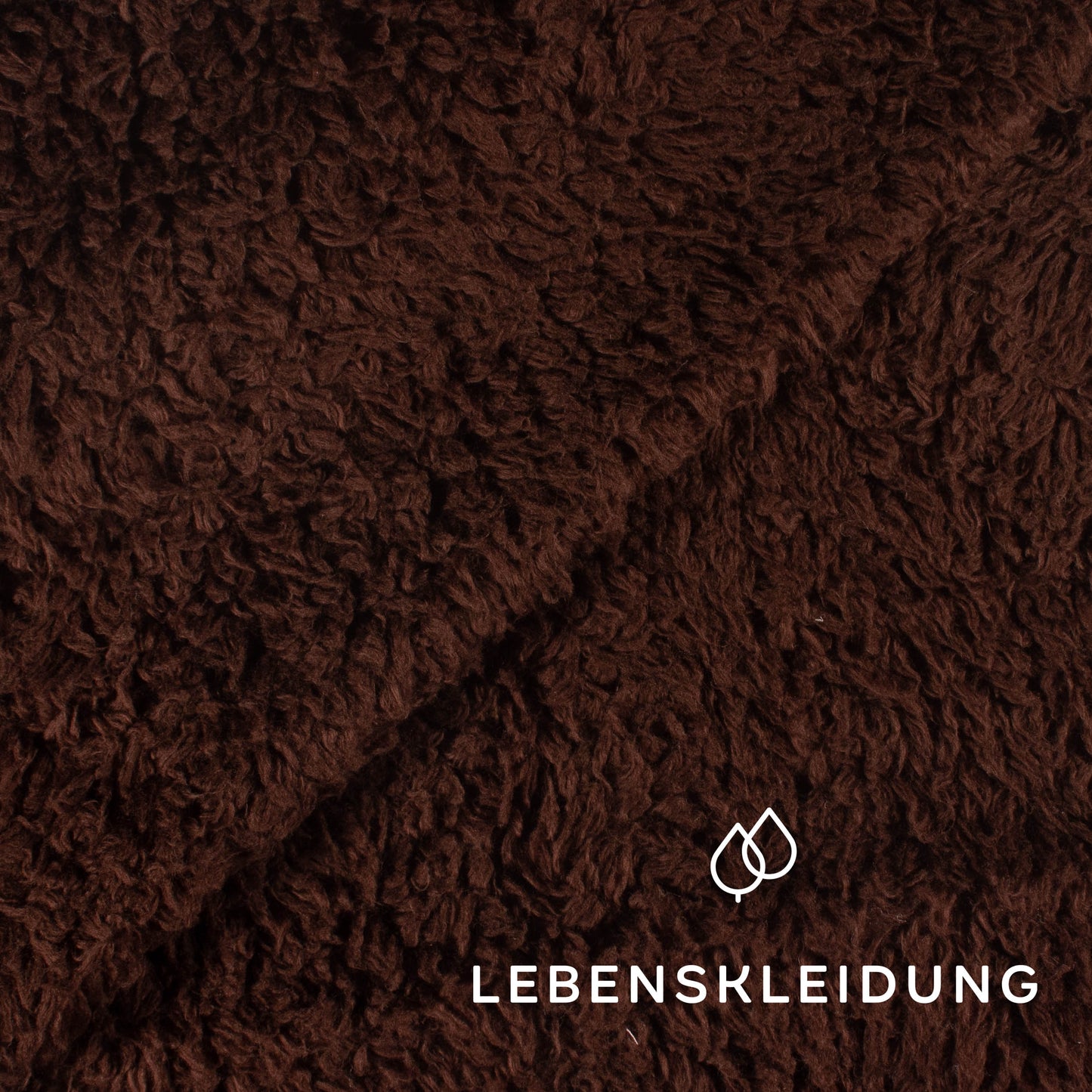 Bio Plüsch Stoff - Schoko – Detailansicht