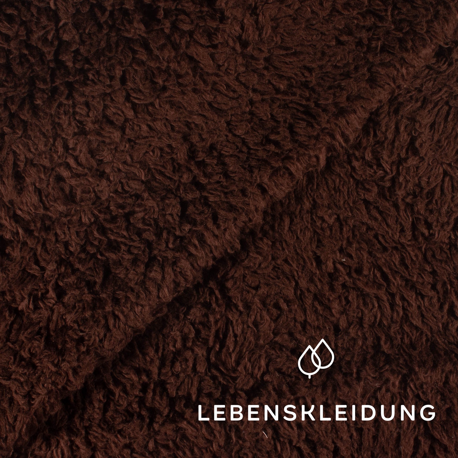 Bio Plüsch Stoff - Schoko – Detailansicht