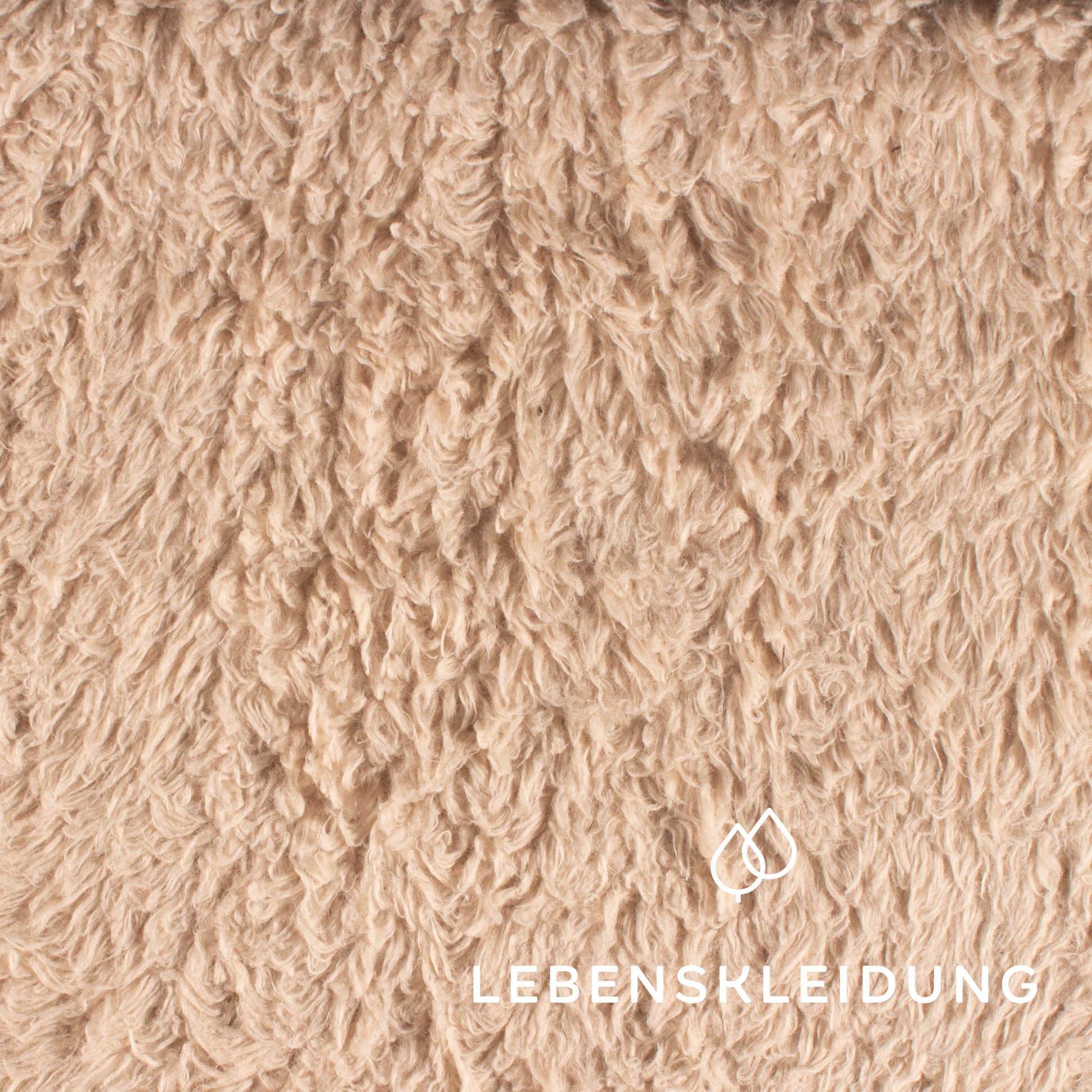 Organic plush fabric - wheat sample – Detail view