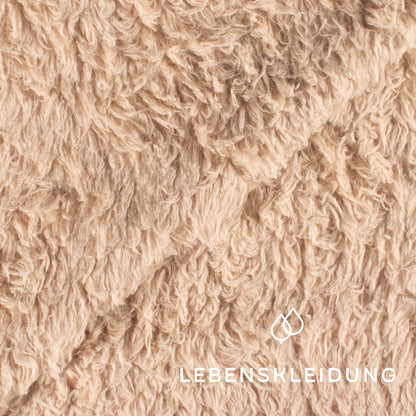 Organic plush fabric - wheat sample