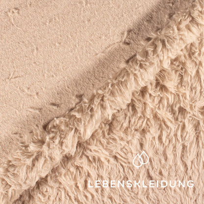 Organic plush fabric - wheat sample – Close-up