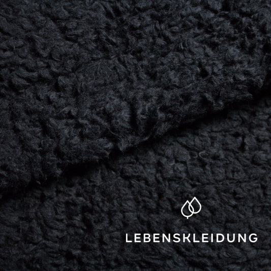 Organic Plush Fabric - Black sample