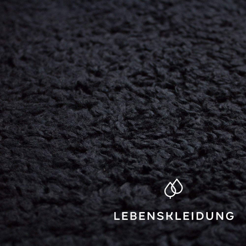 Tissu peluche biologique - Noir – Vue détaillée