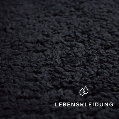 Tissu peluche biologique - Noir – Vue détaillée