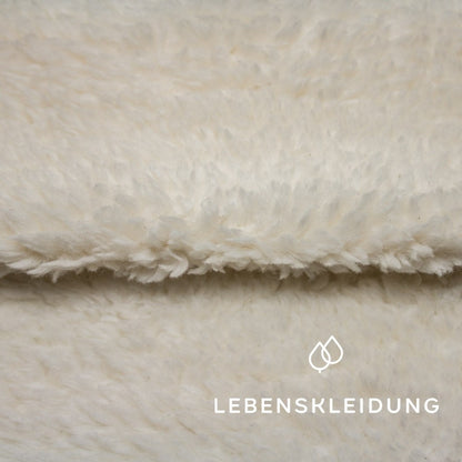 Tissu peluche biologique - Blanc – Vue détaillée