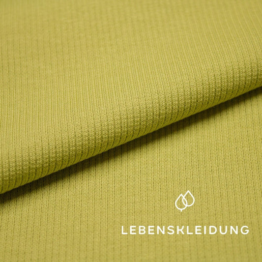 Organic ribbing fabric - Sweet Pea sample