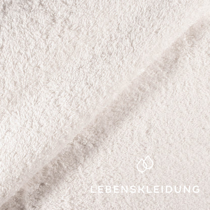 Tissu éponge bio mélangé - échantillon naturel – Gros plan