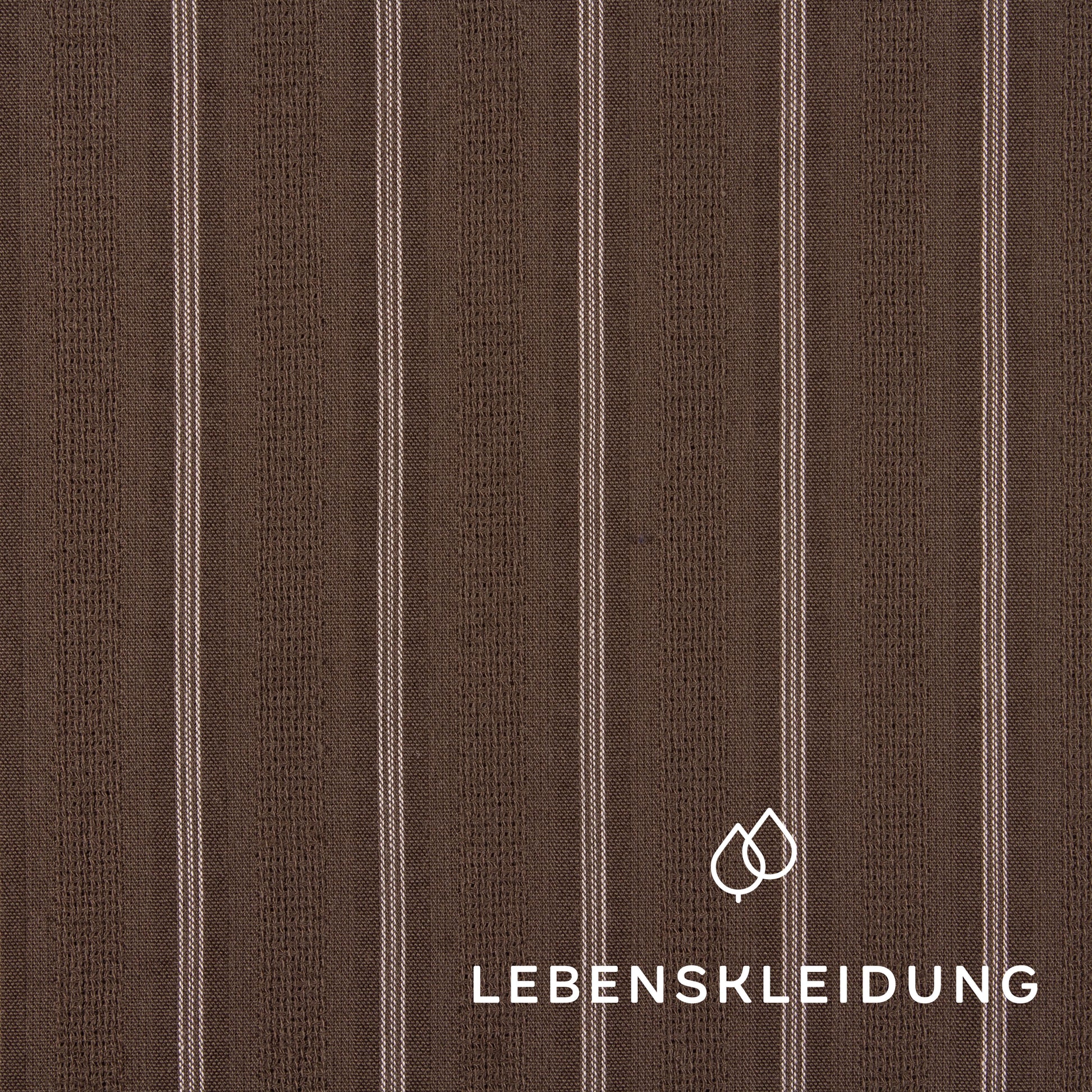 Bio Dobby Bindung - Olive Stripe – Nahaufnahme