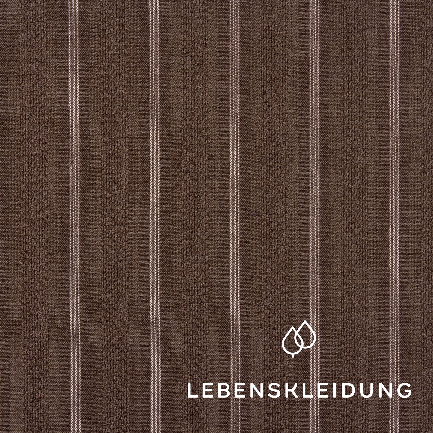 Bio Dobby Bindung - Olive Stripe Muster – Nahaufnahme