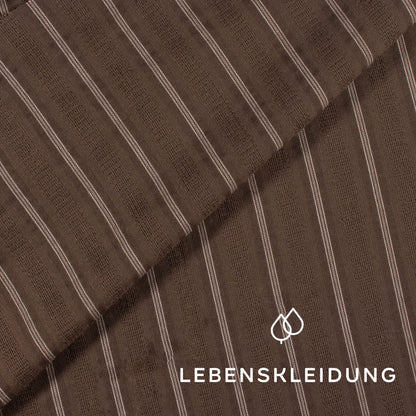Bio Dobby Bindung - Olive Stripe Muster
