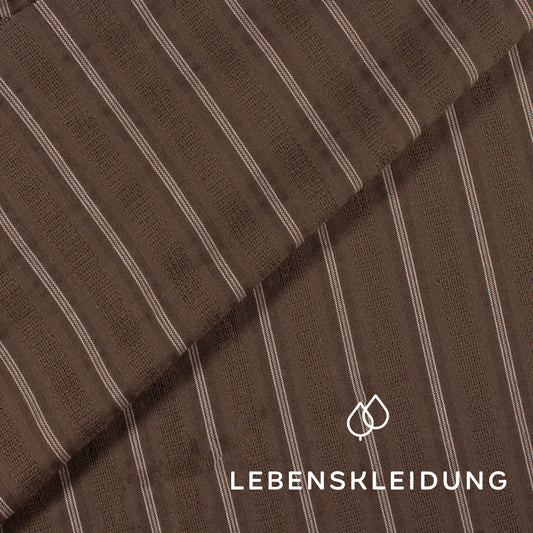 Organic Dobby Binding - Olive Stripe sample