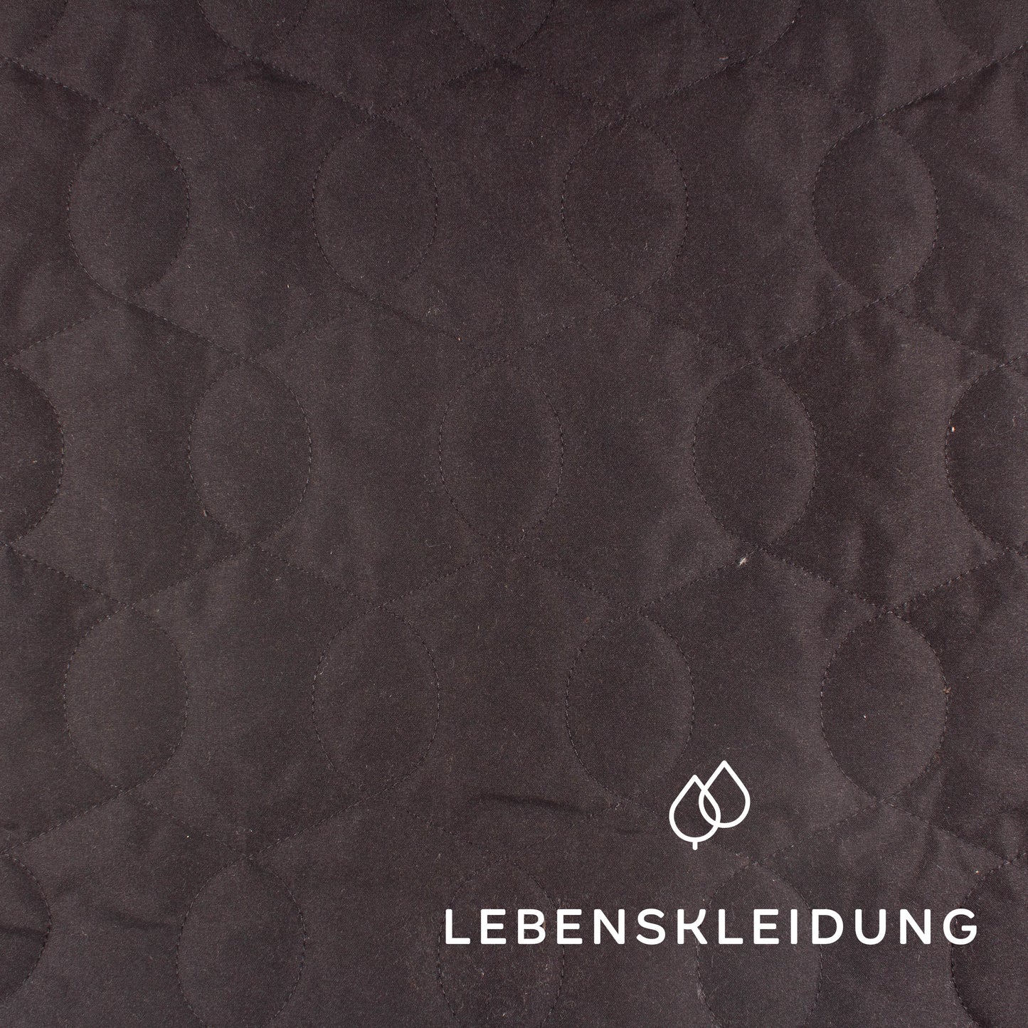 Couette en tissu recyclé biologique - échantillon noir – Vue détaillée
