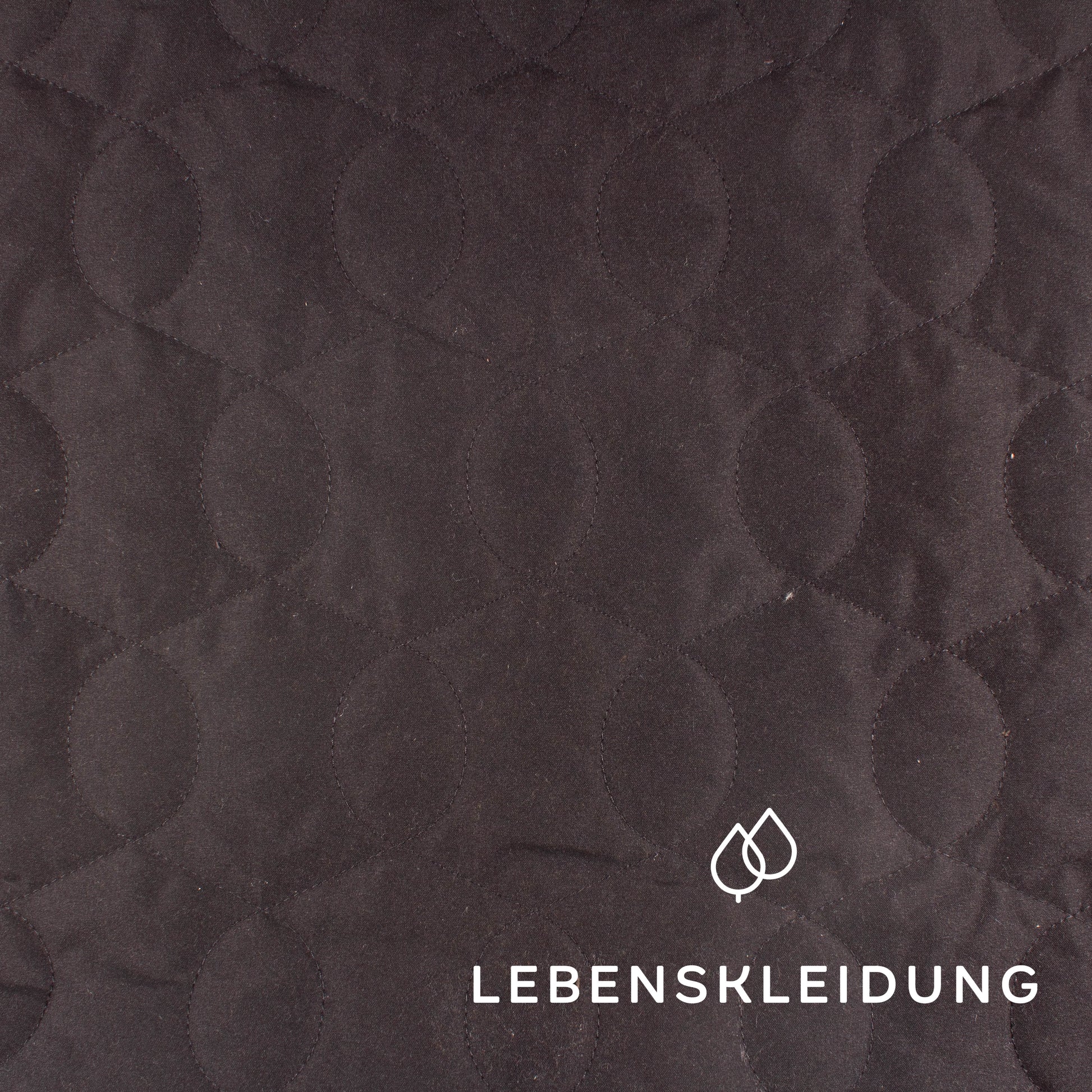 Couette en tissu recyclé biologique - échantillon noir – Vue détaillée