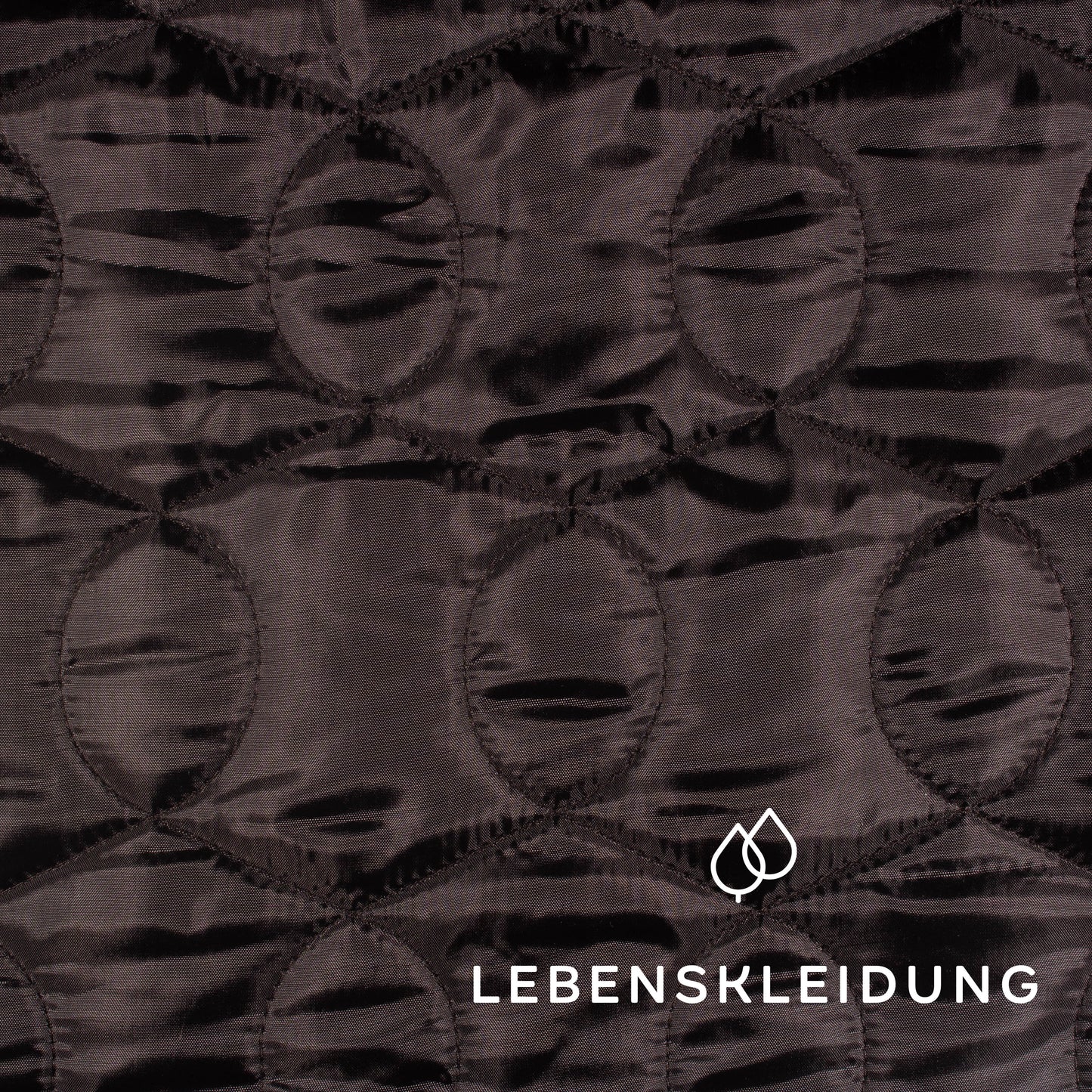 Couette en tissu recyclé biologique - échantillon noir – Gros plan