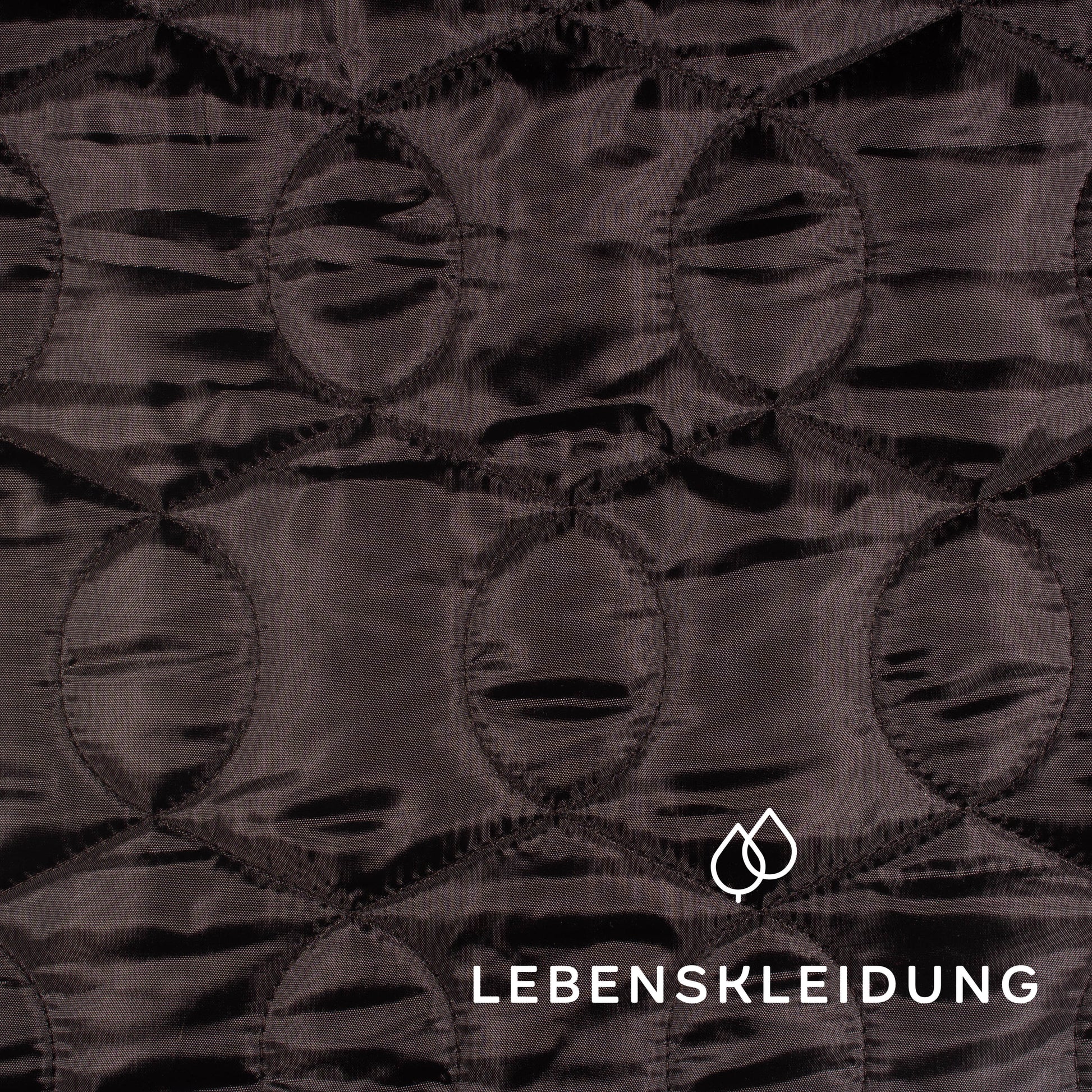 Couette en tissu recyclé biologique - échantillon noir – Gros plan
