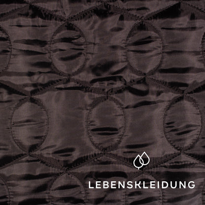 Couette en tissu recyclé biologique - échantillon noir – Gros plan