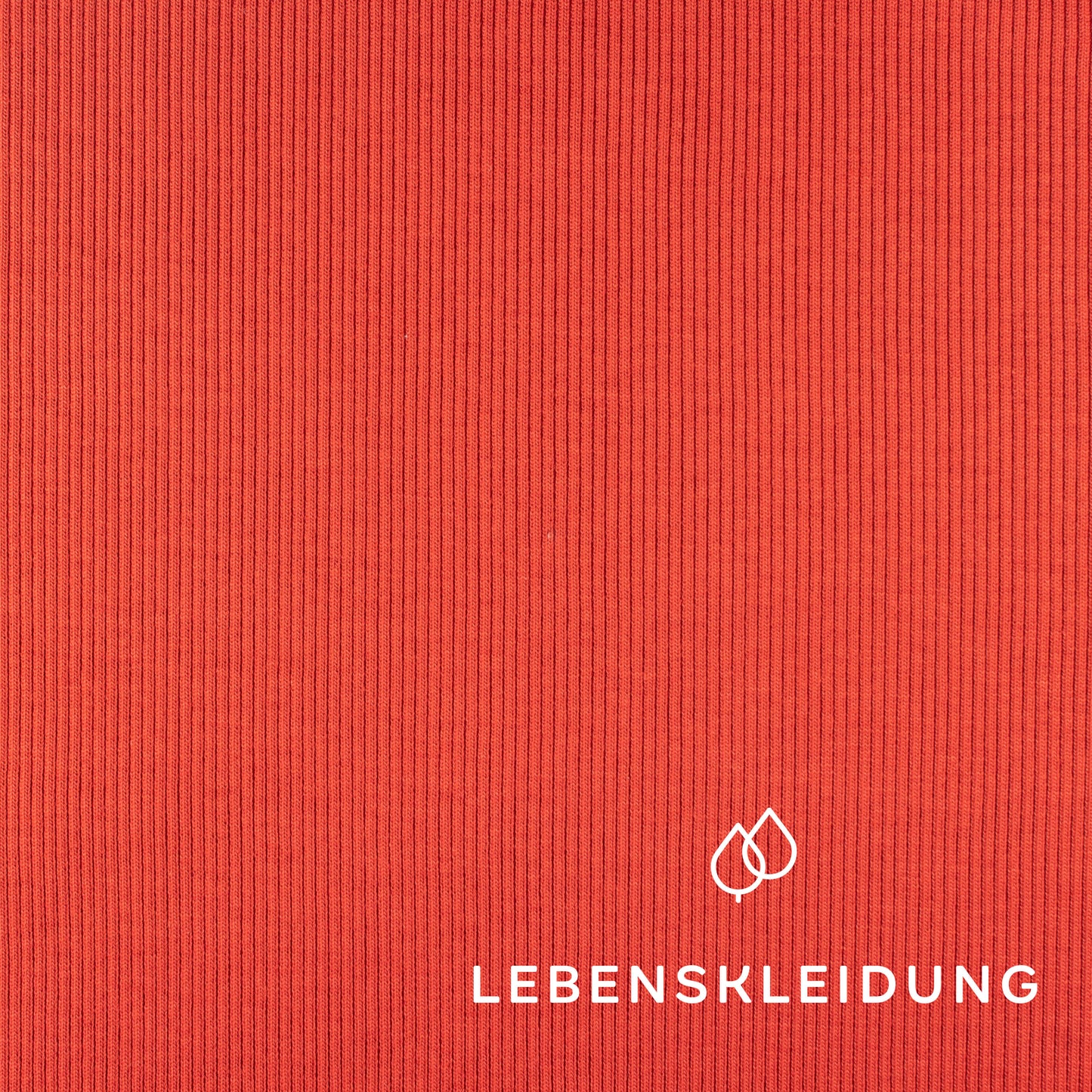 Organic ribbing fabric - Blood Orange – Detail view