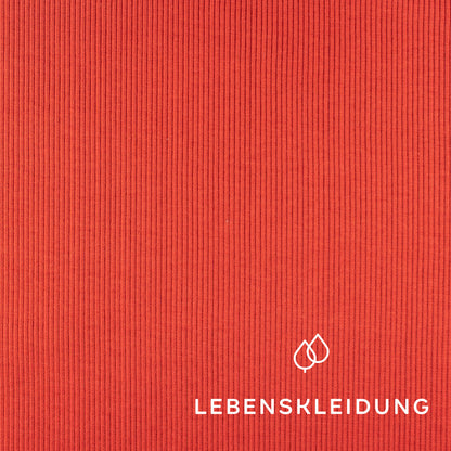 Organic ribbing fabric - Blood Orange – Detail view