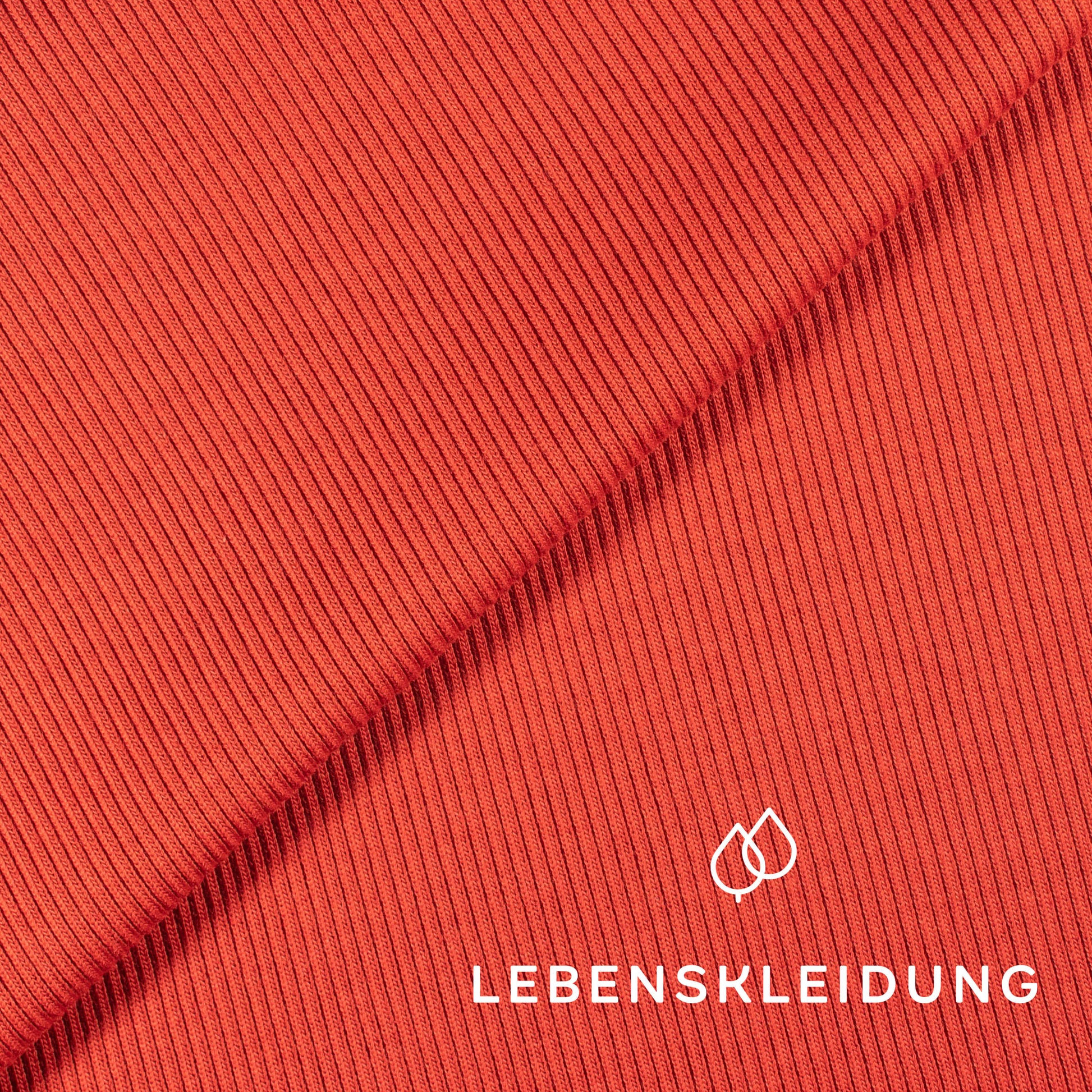 Organic ribbing fabric - Blood Orange