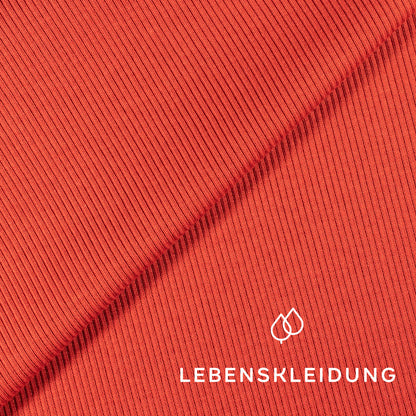 Organic ribbing fabric - Blood Orange