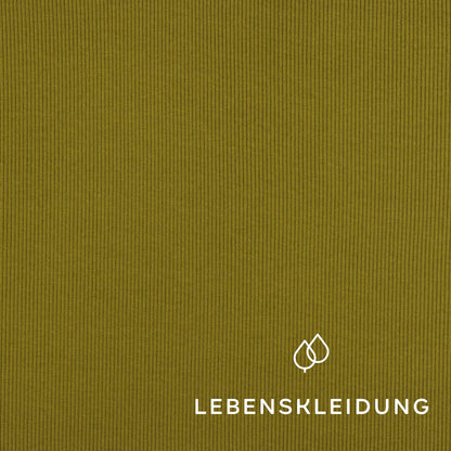Organic ribbing fabric - Dark Mud sample – Detail view