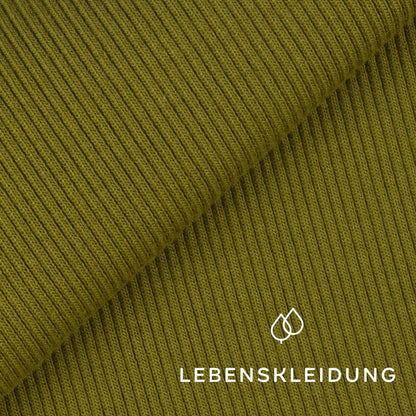 Organic ribbing fabric - Dark Mud sample