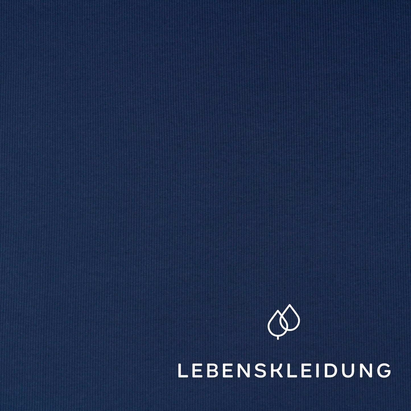 Tissu côtelé biologique - échantillon bleu denim – Vue détaillée