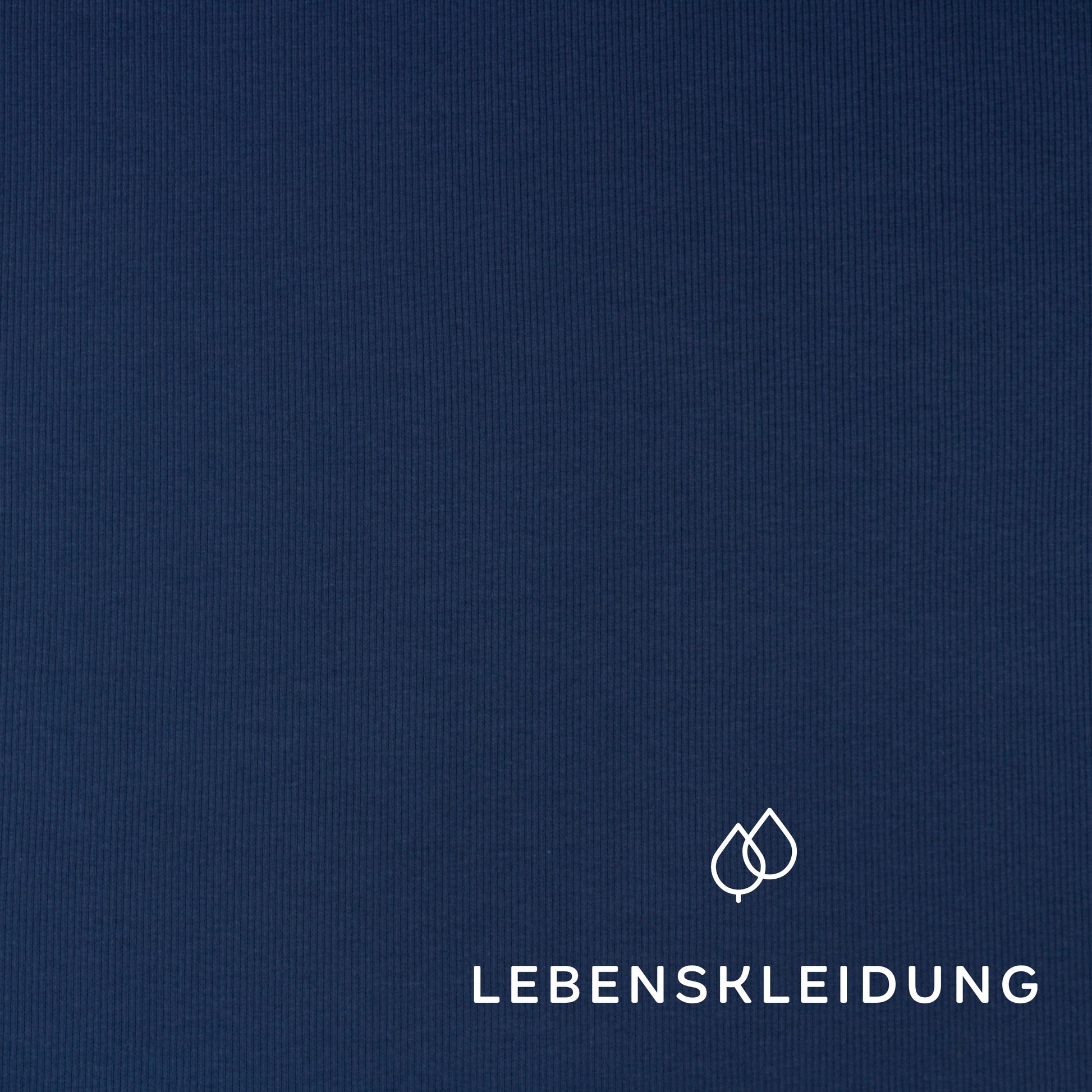 Tissu côtelé biologique - échantillon bleu denim – Vue détaillée