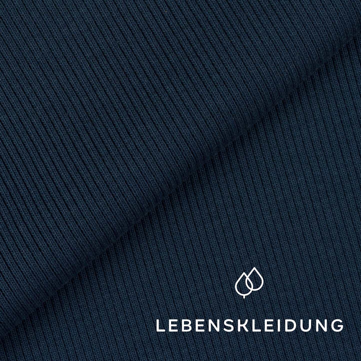Bio Bündchen Stoff - Denim Blue