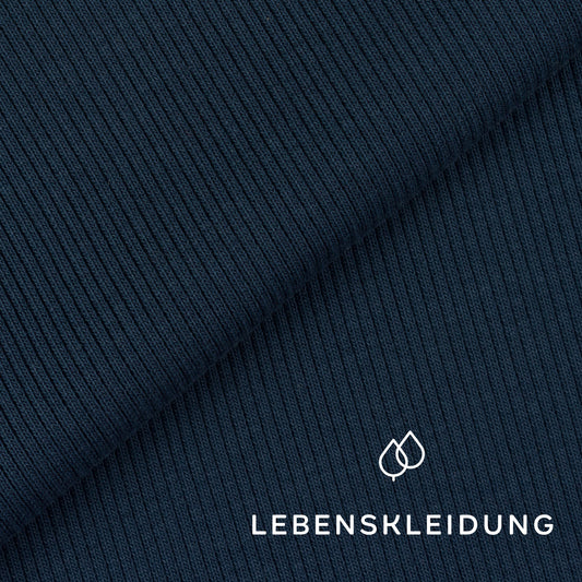 Bio Bündchen Stoff - Denim Blue Muster