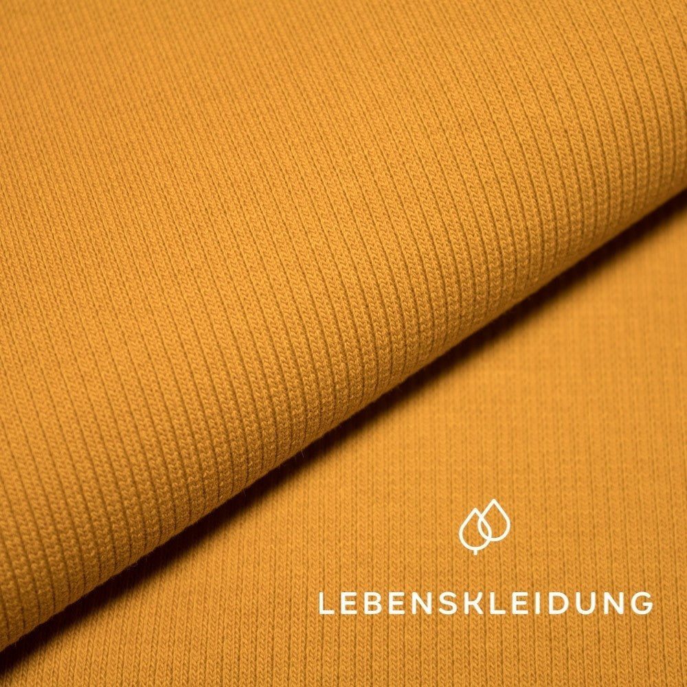 Organic RIB 2x1 (cuffs) - Golden Yellow sample